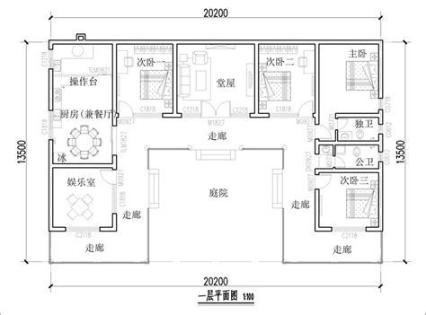 三合院平面圖|三合院結構介紹